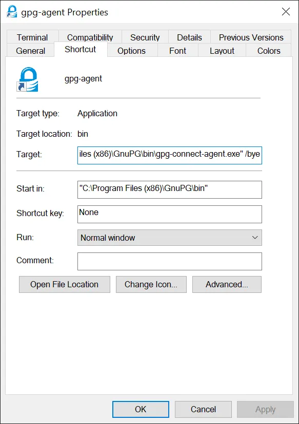 Autostart of the GPG agent.